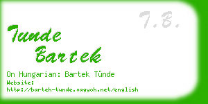 tunde bartek business card
